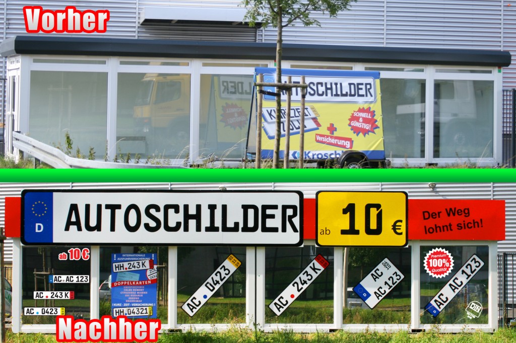 Werbeschild, Firmenschild, straßenverkehrsamt würselen